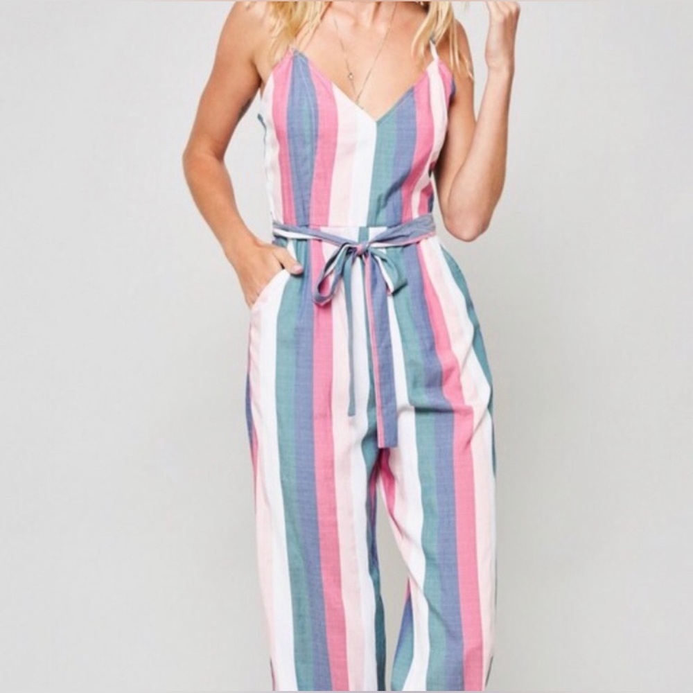 Colorful cropped jumpsuit (size S)